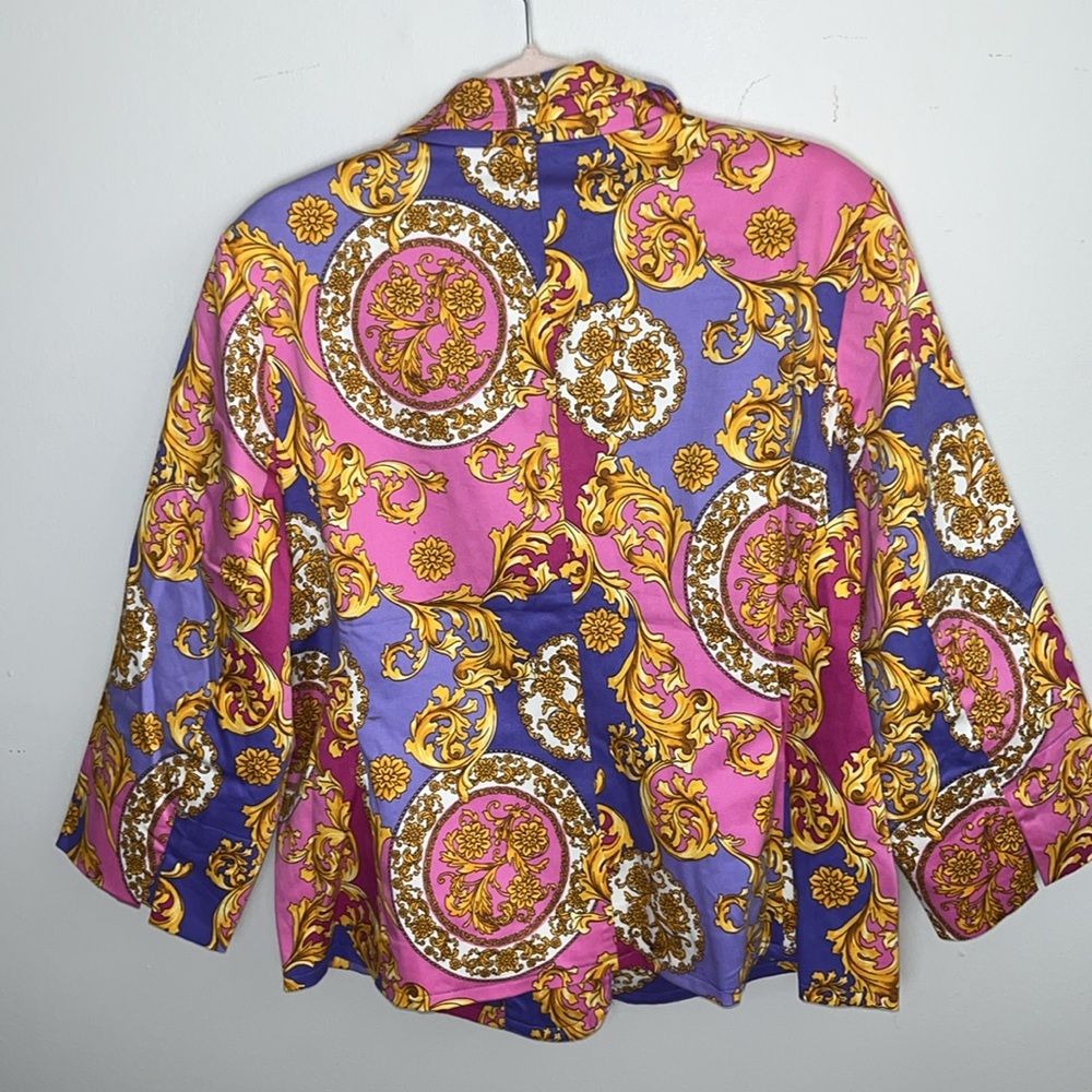 Vintage Linea by Louis Dell’Olio Cotton Paisley Blazer XL - Picture 10 of 11